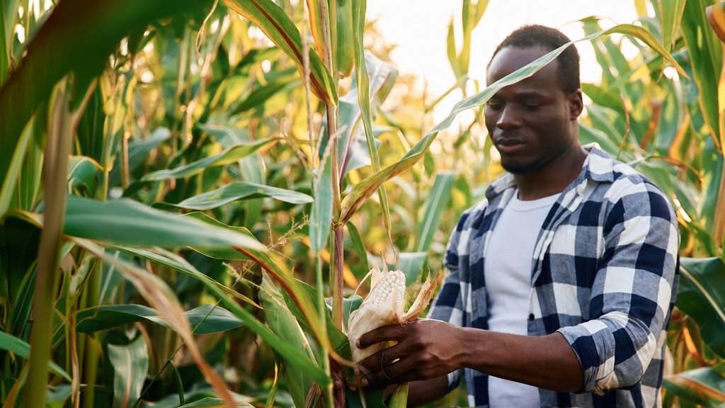 A maize field at sunrise, illustrating this story